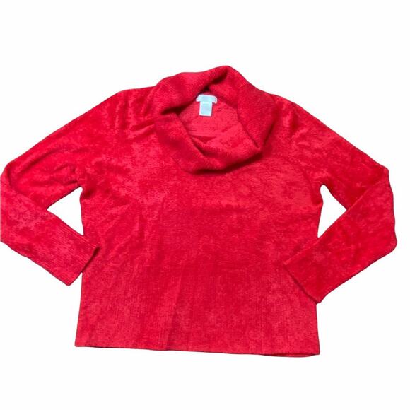 Worthington Sweaters - Worthington Soft Stretchy Holiday Red Turtleneck Sweater Petite X-Large